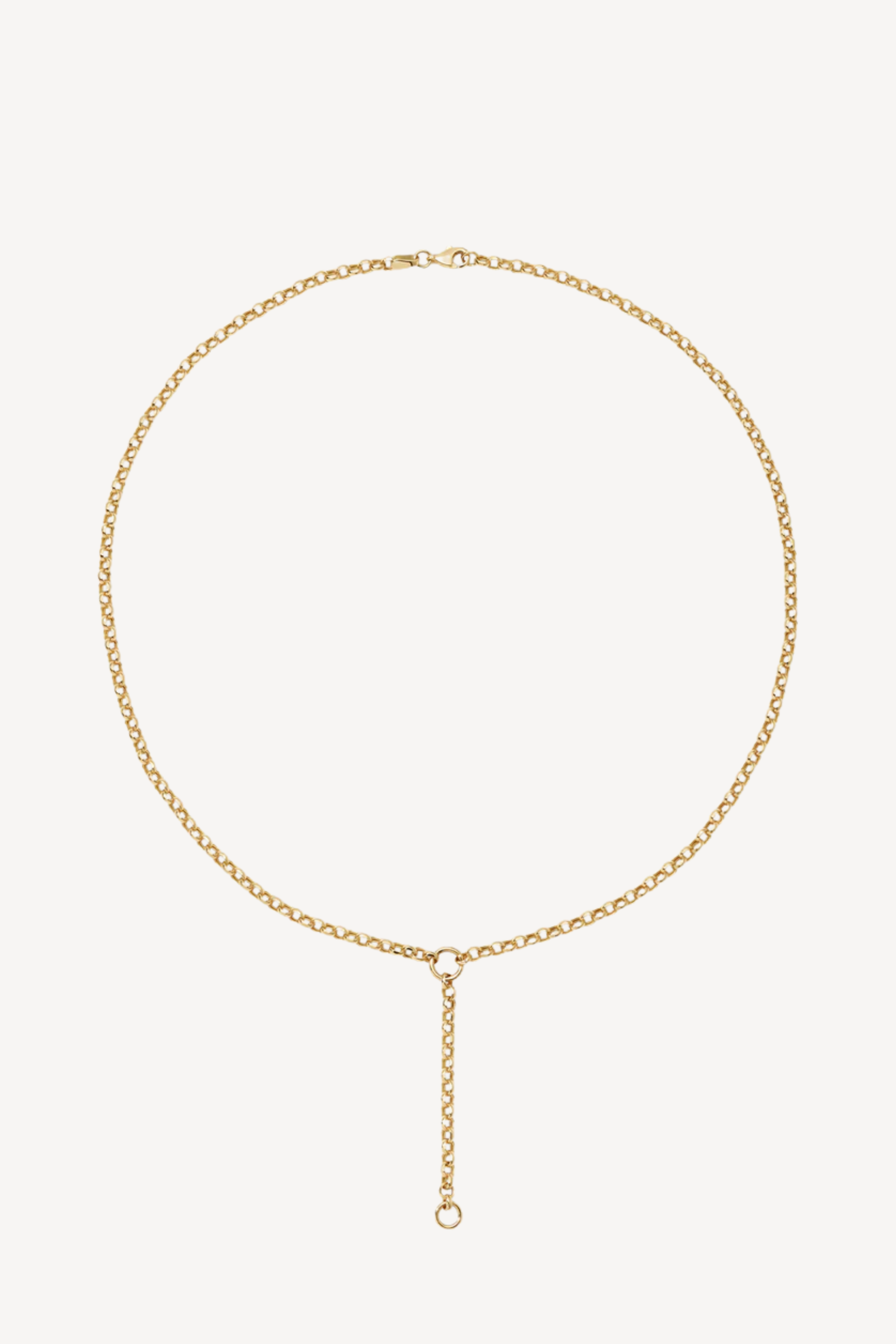Rolo Chain Lariat Necklace - 16"