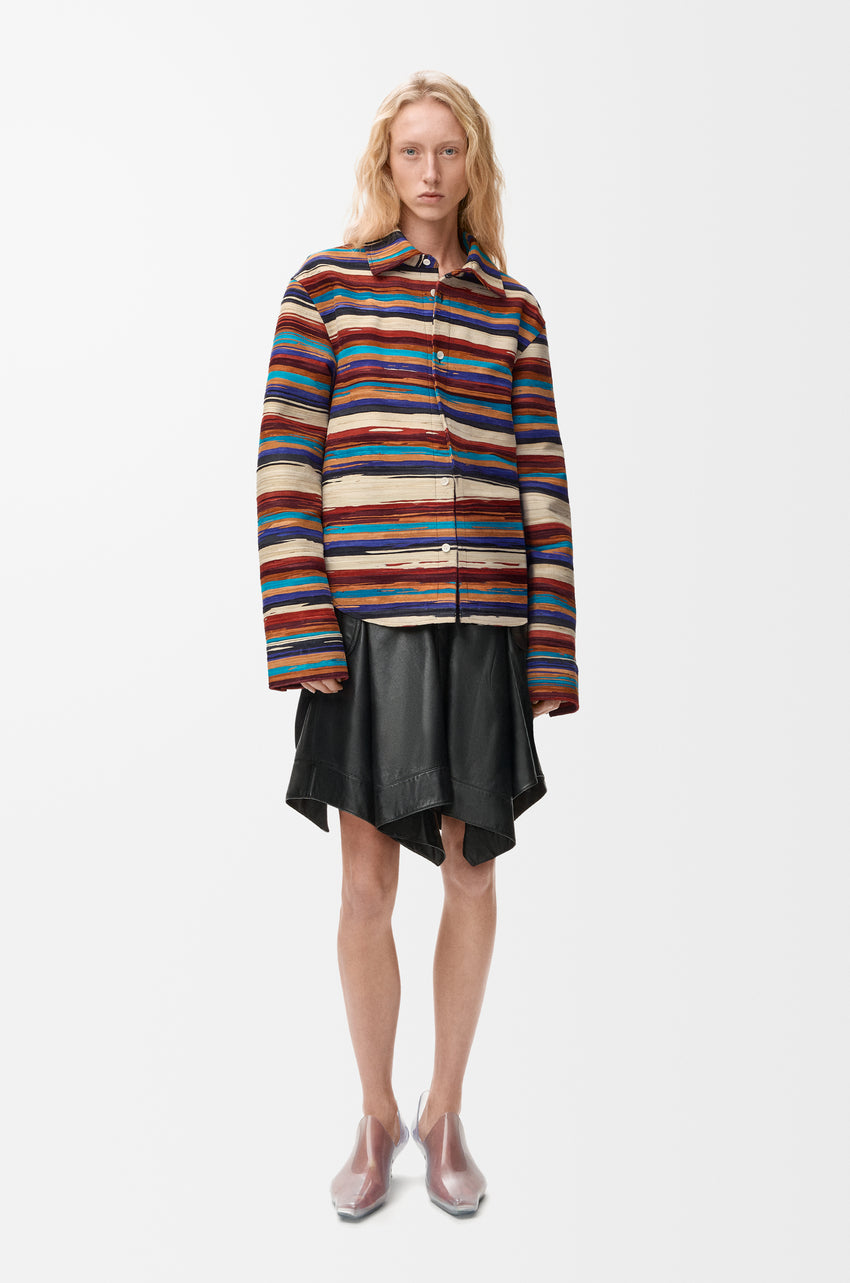 Striped Button Down Overshirt