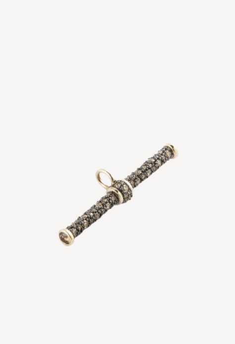 Cognac Diamond Pave T-Bar Pendant