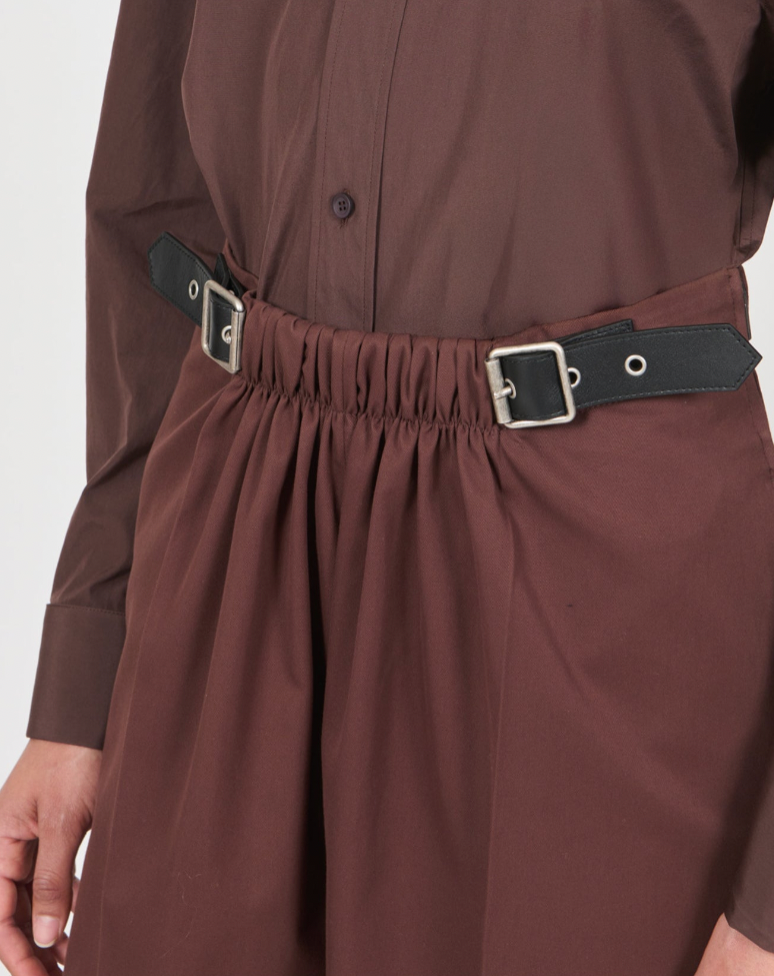 Cropped Belted Trousers