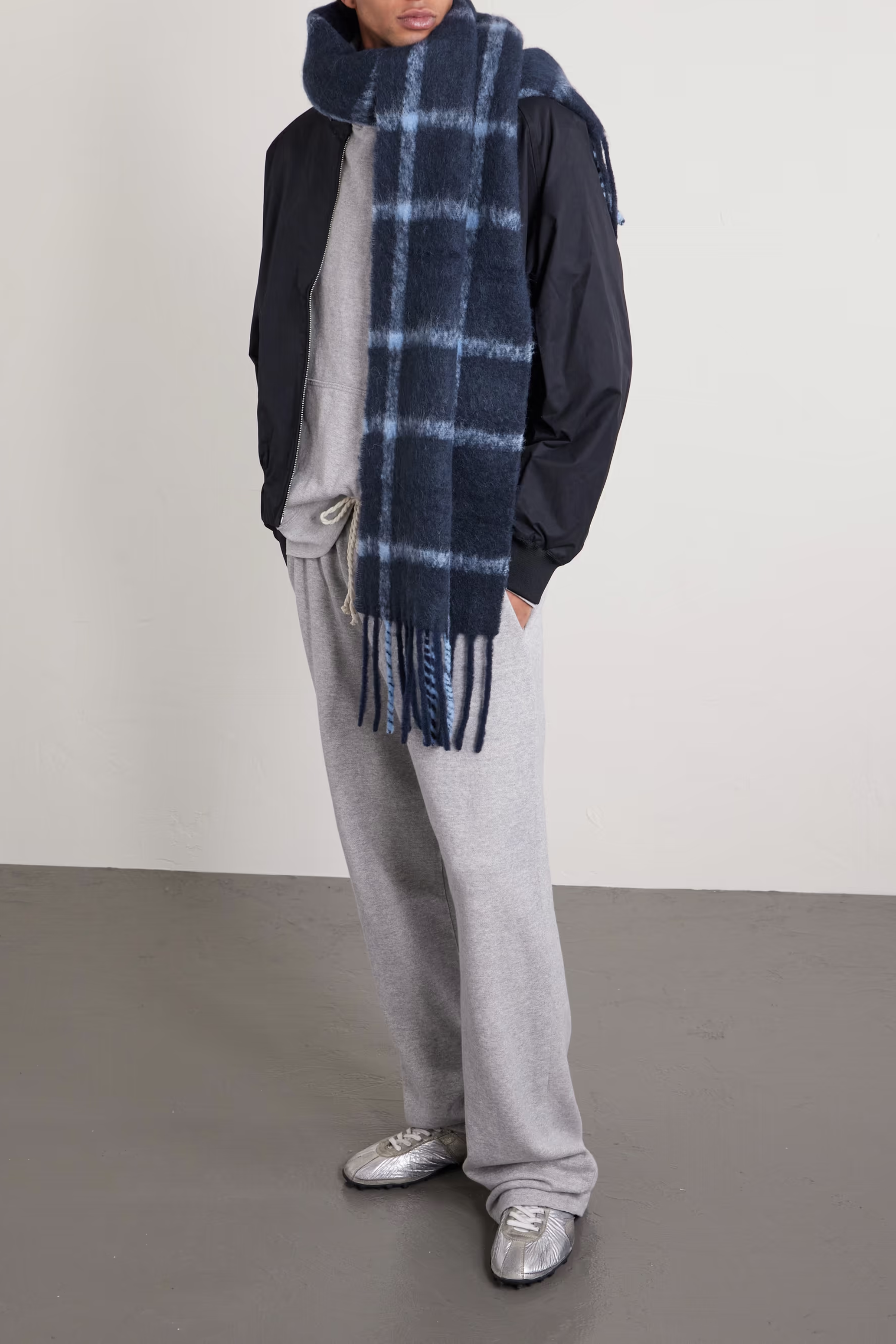 Alpaca Blend Plaid Scarf