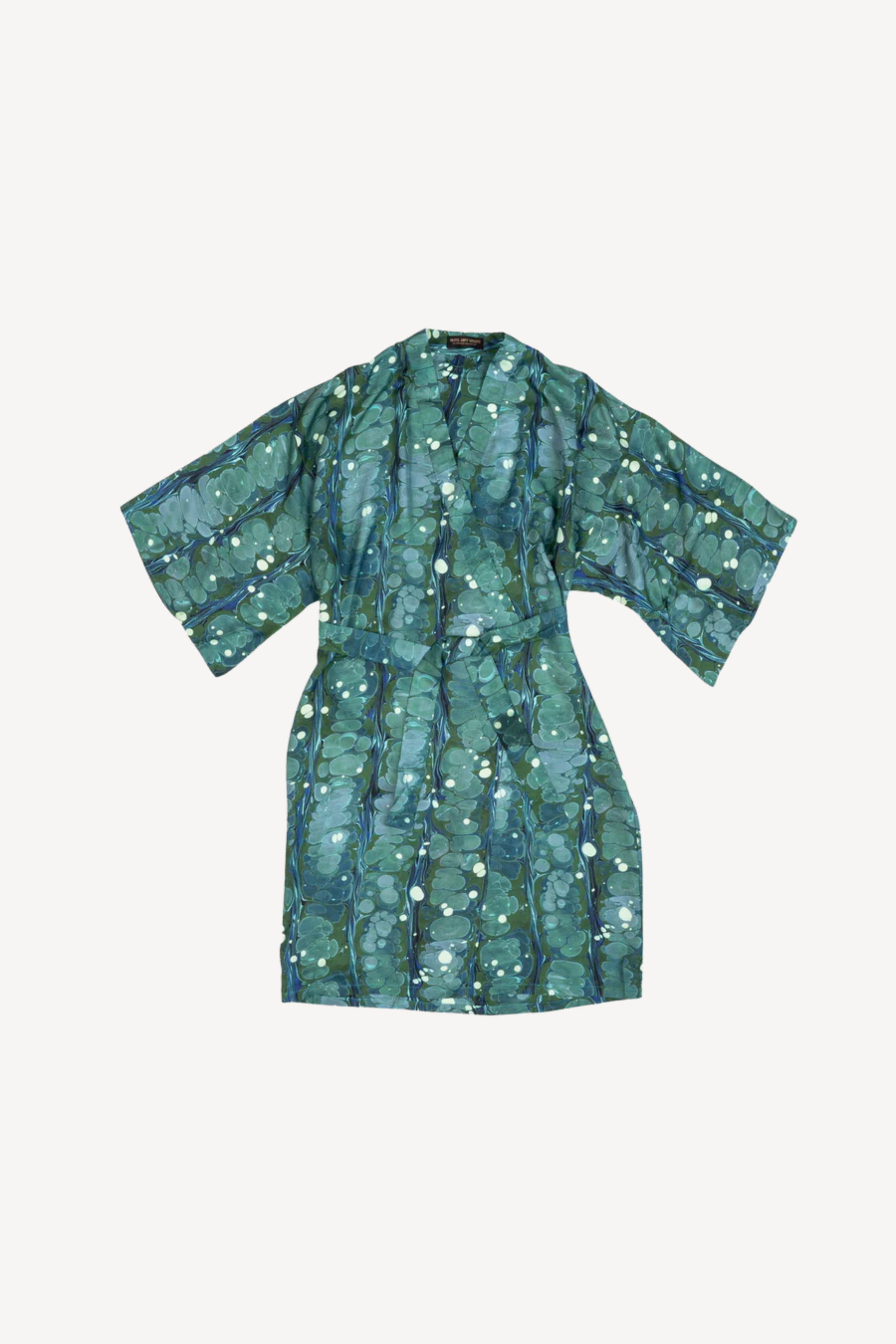 Marbled Silk Robe: Rain Song