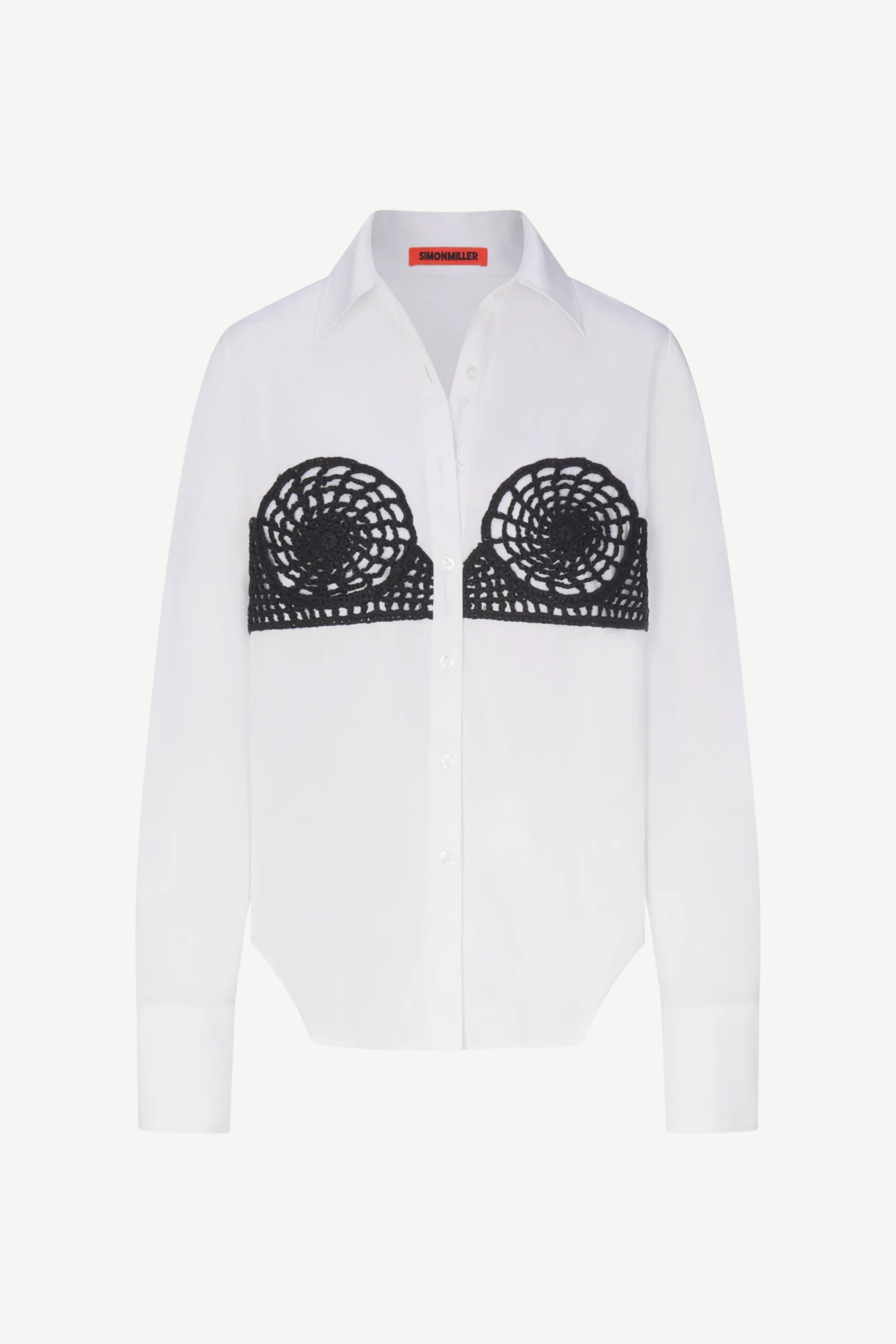 Maren Poplin Crochet Button Up