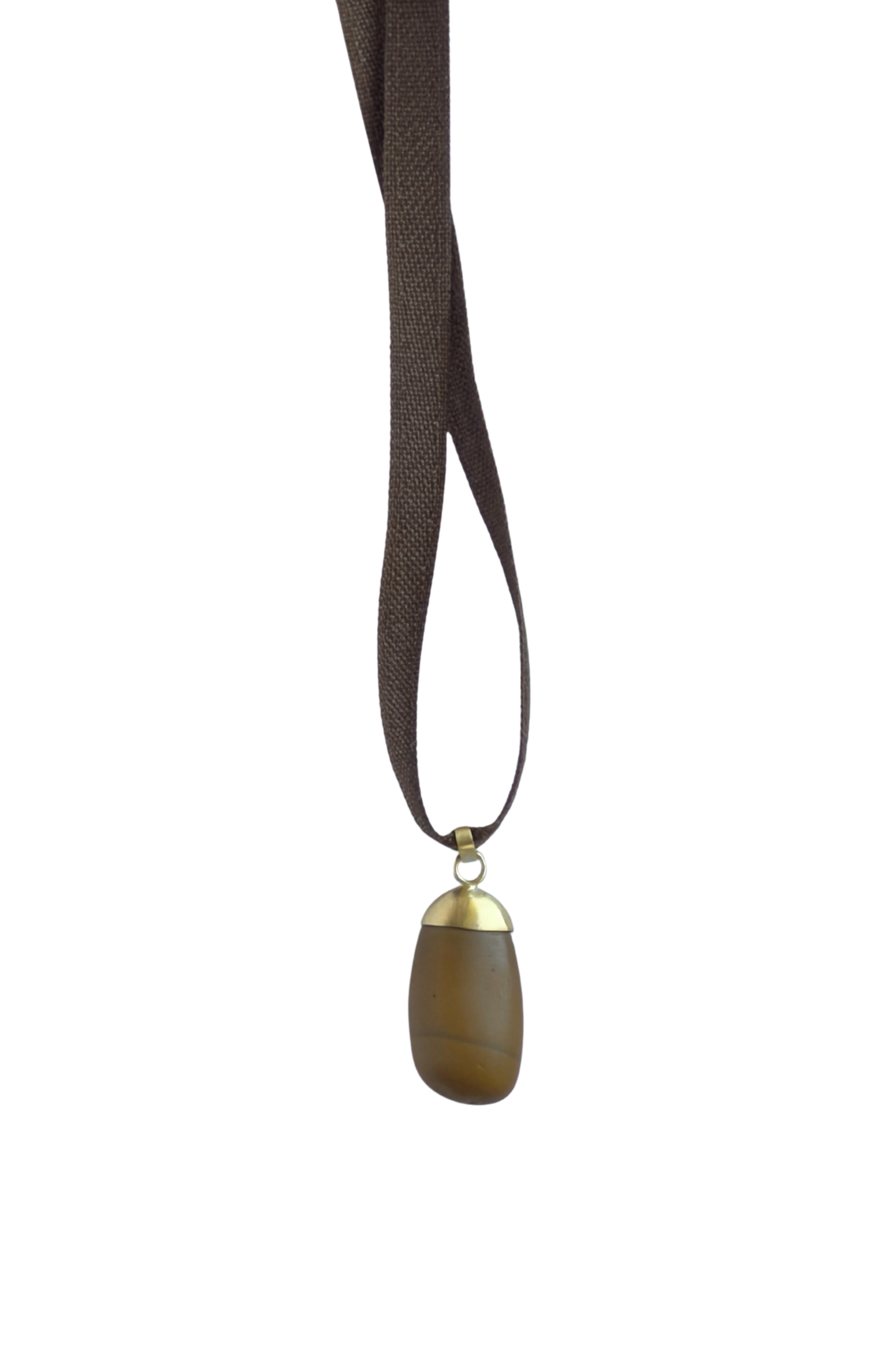 Caramel Drop Stone Pendant