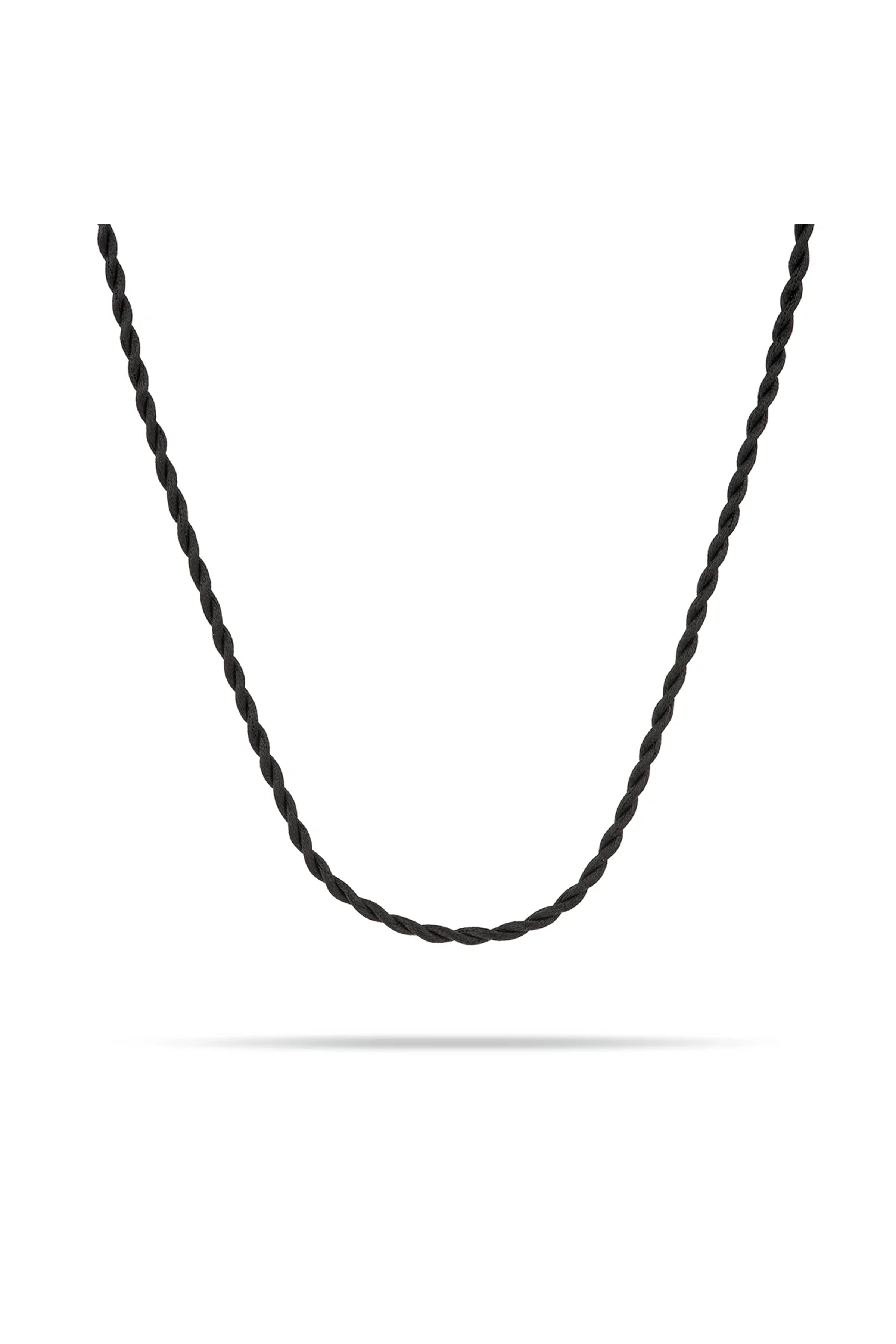 Braided Silk Cord Necklace