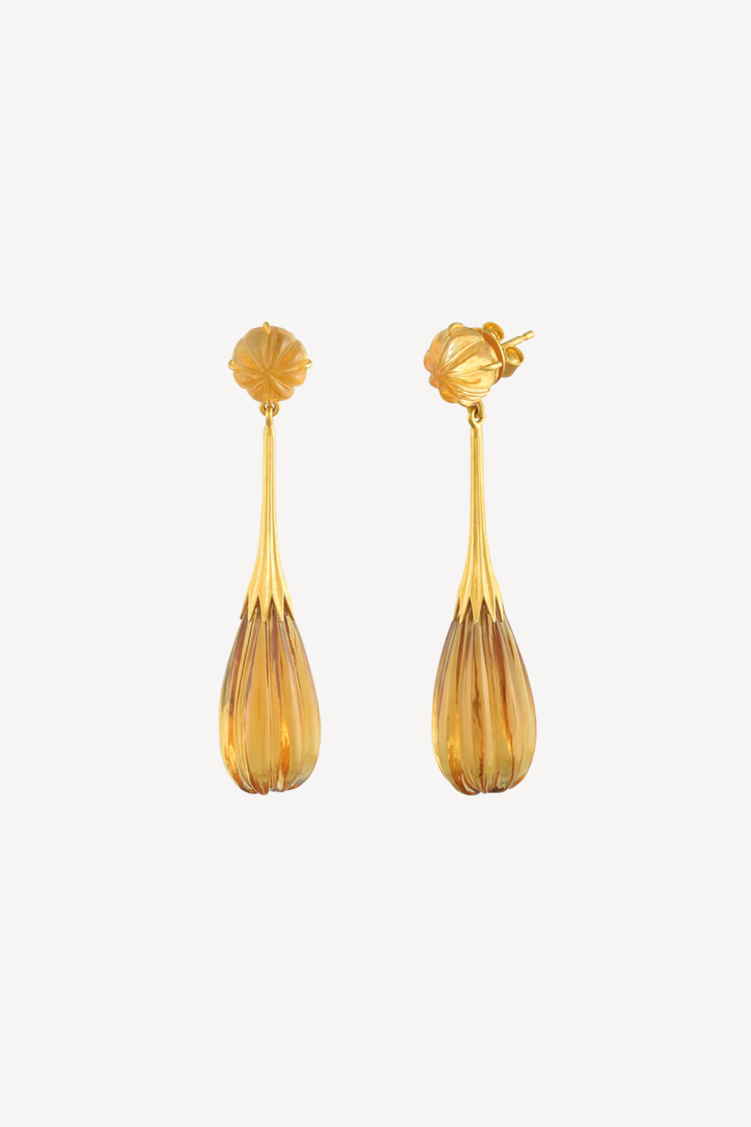 Colors Drop Ear Pendants Citrine - Melon