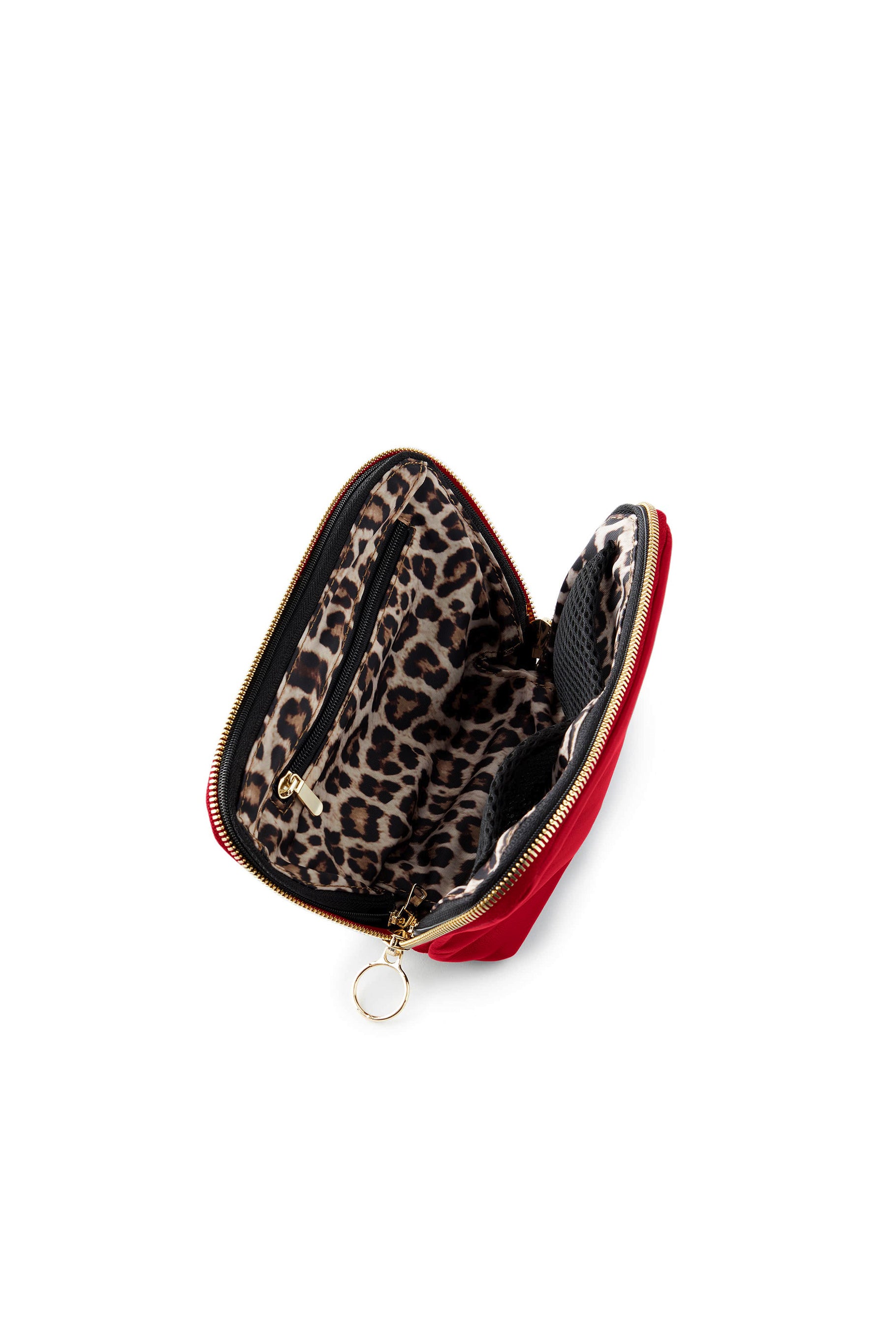Red & Leopard Everyday Makeup Bag