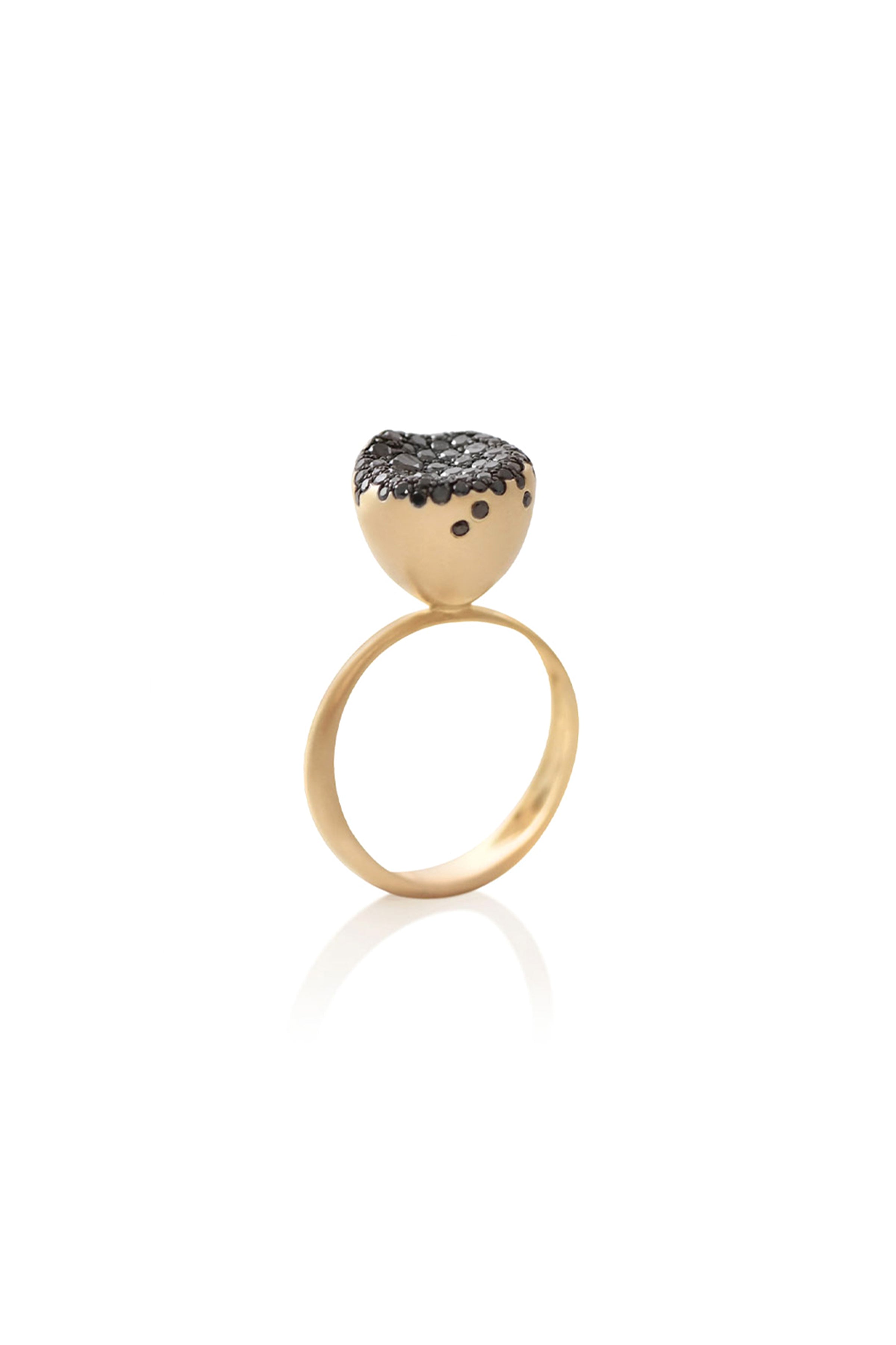 Flourish Caviar Round Small Ring