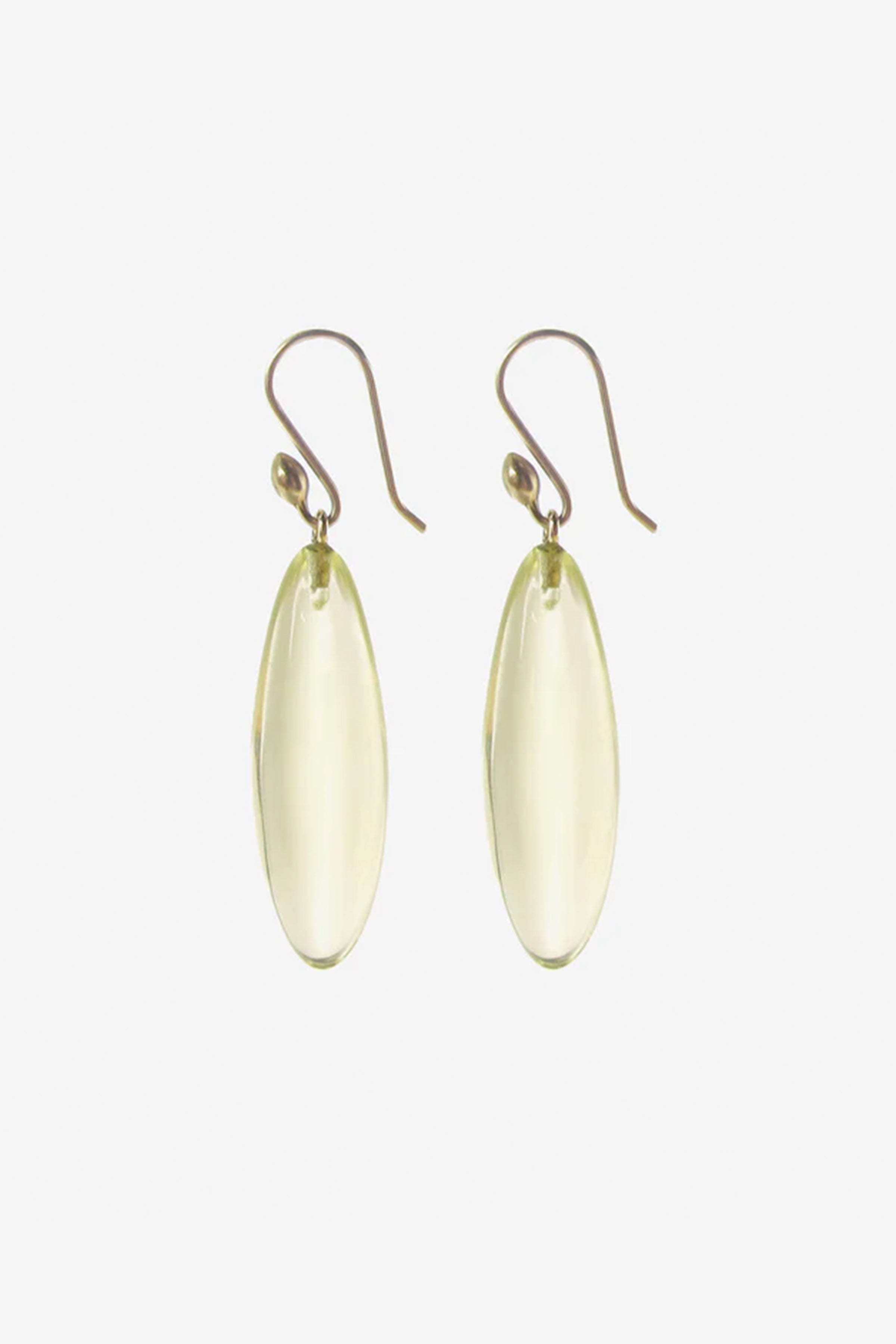 Yellow Citrine Long Berry Earrings