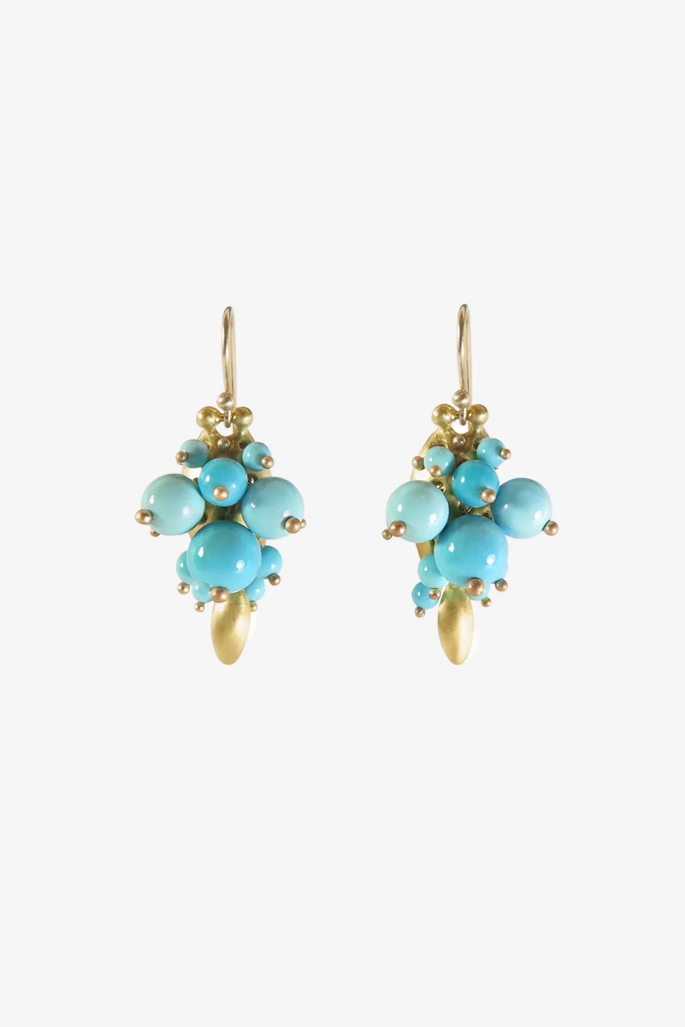 22k & Sleeping Beauty Turquoise Bug Clusters