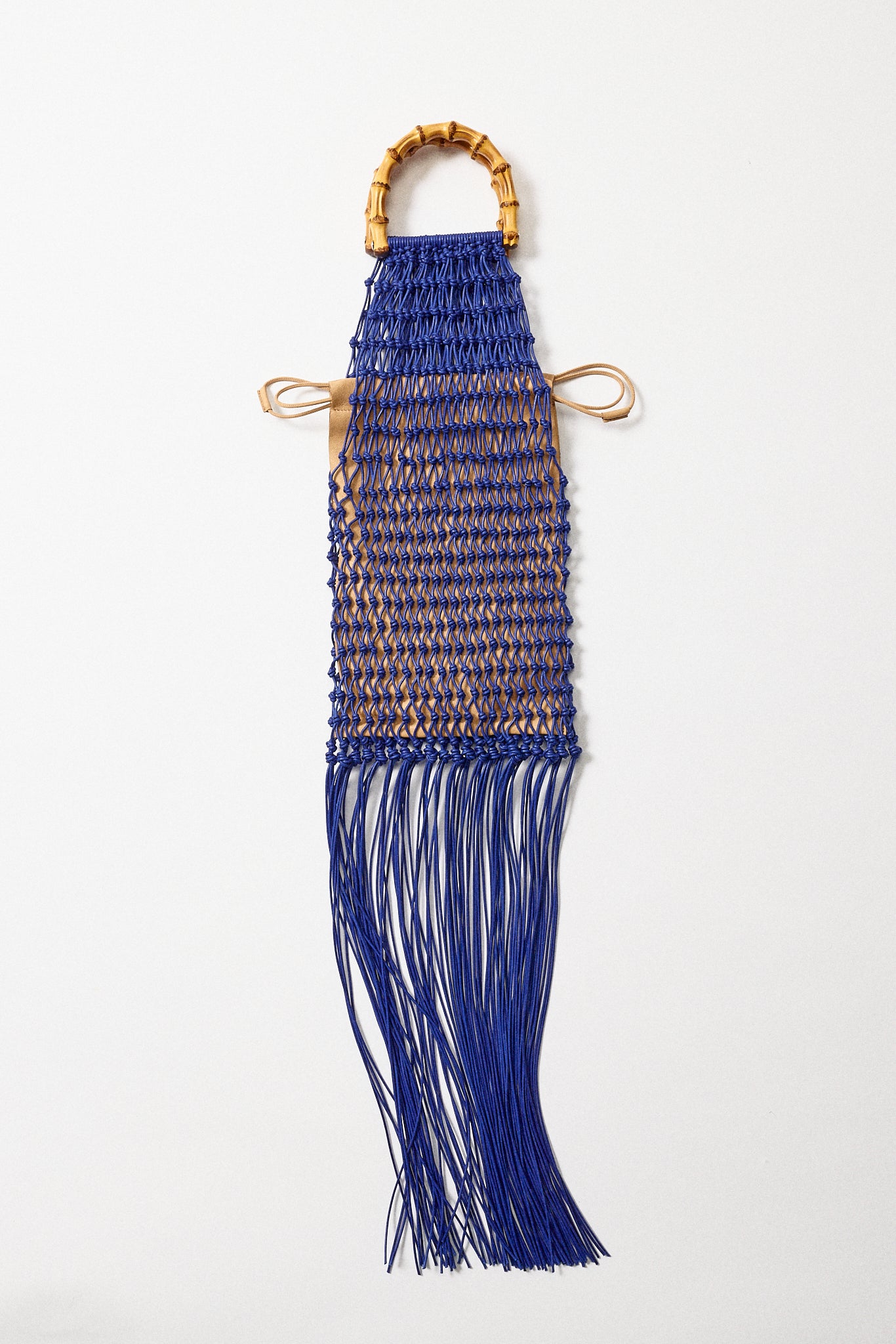 Cobalt Knotted Bamboo Bag
