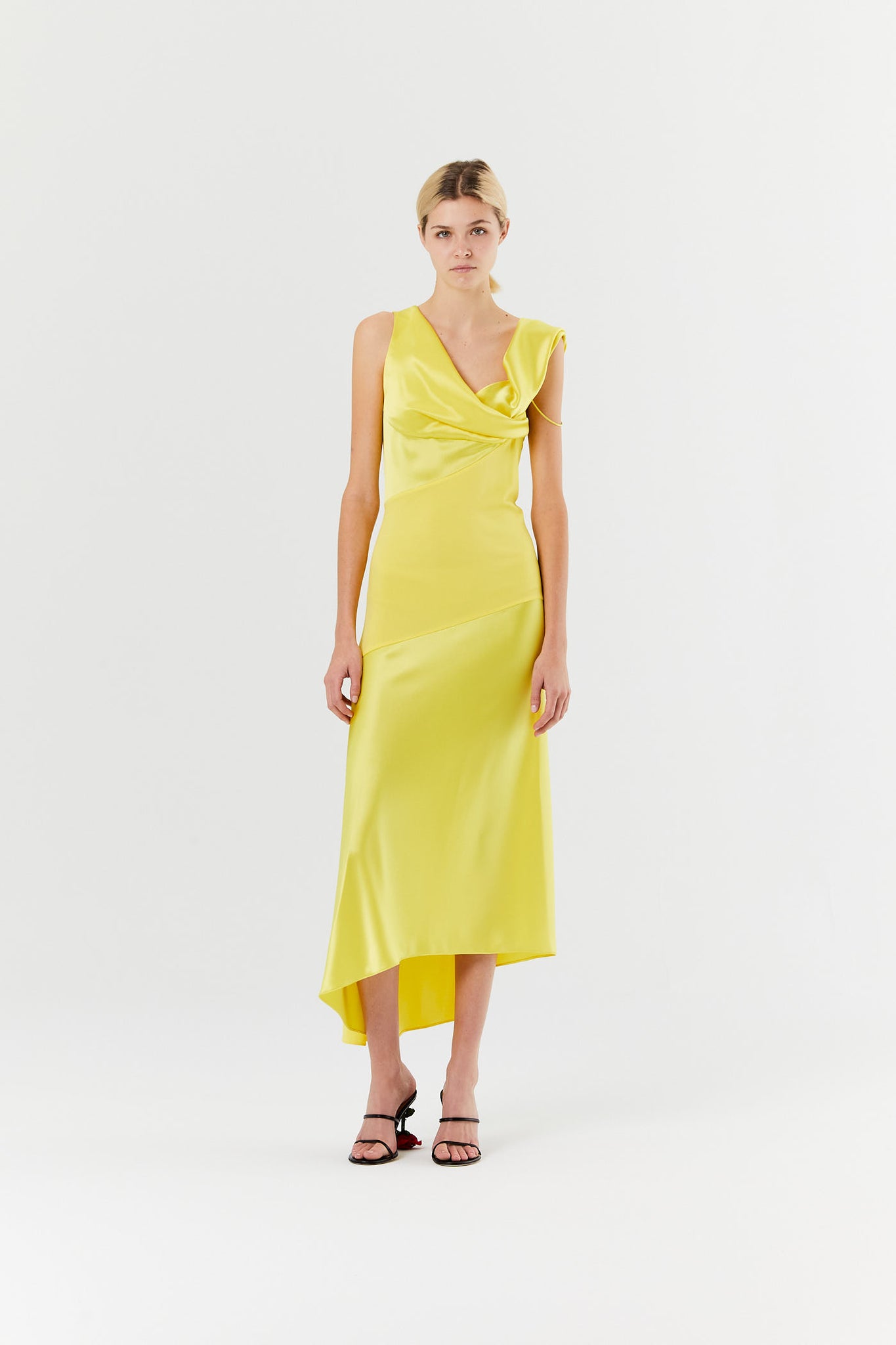 Yellow Draped Dress