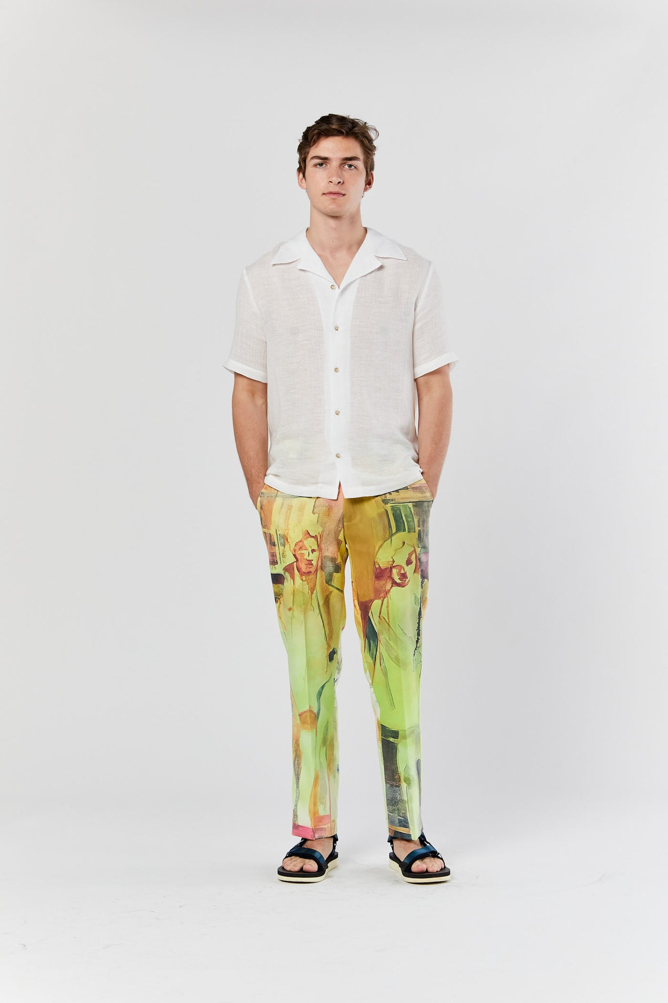 Yellow Multicolor After School Philosophy Suit Pant