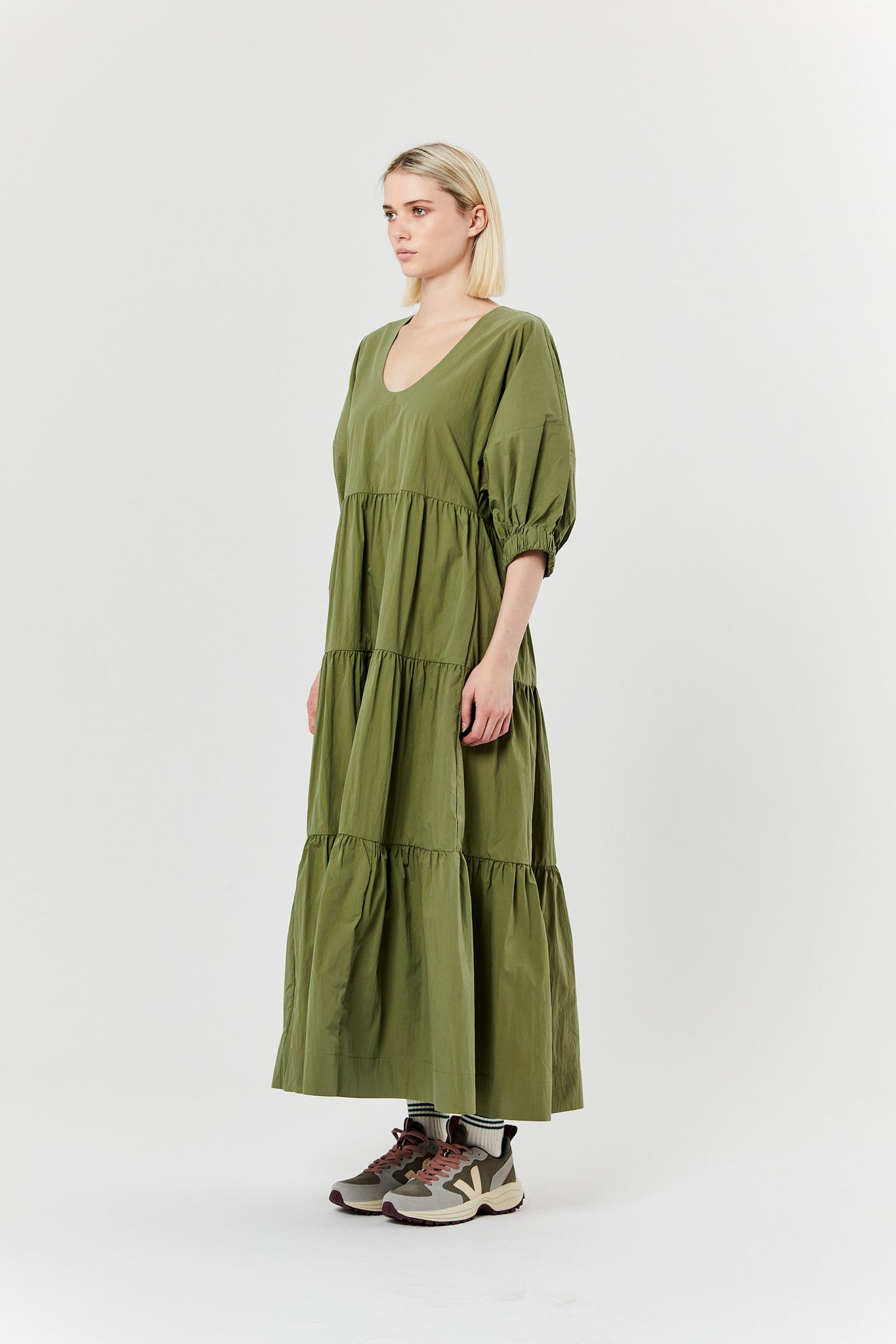 Moss Tiered Dress