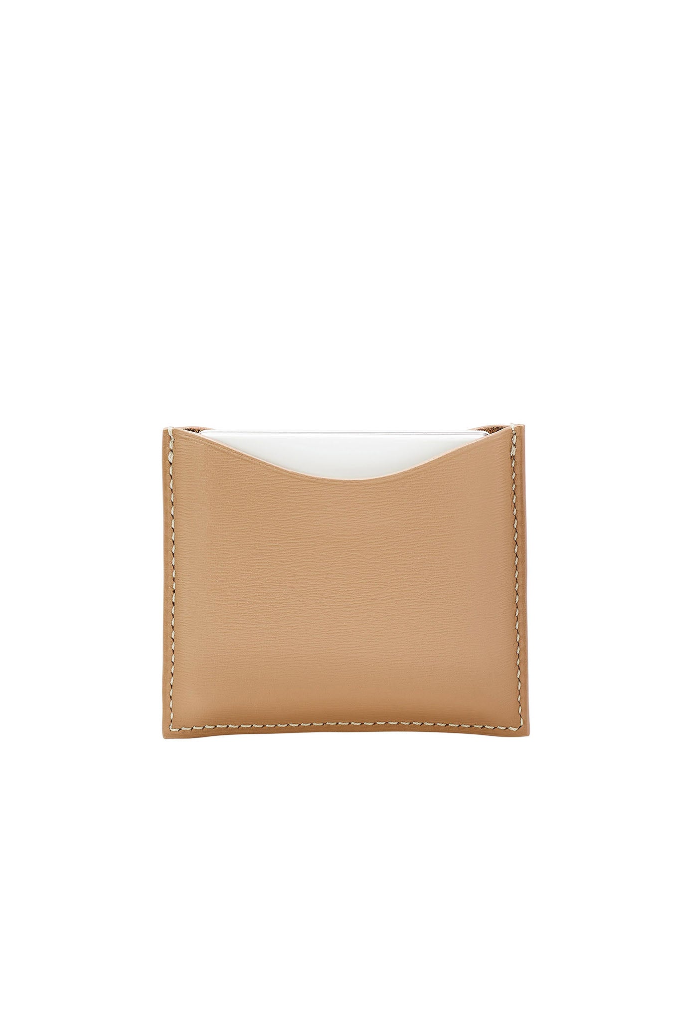 Camel Refillable Leather Compact Case