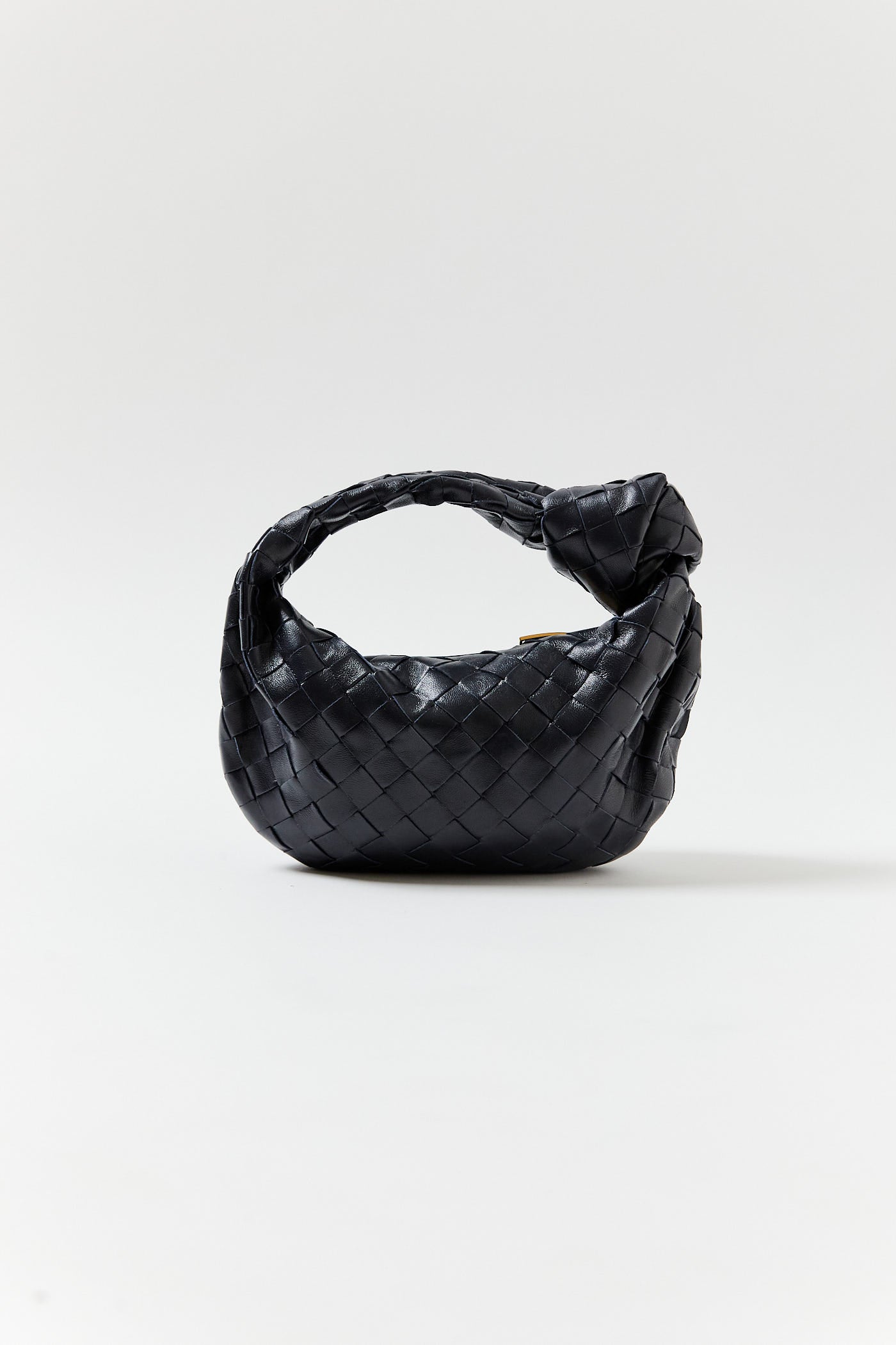  Mai Woven Bag Strap - Black & White with Black Leather