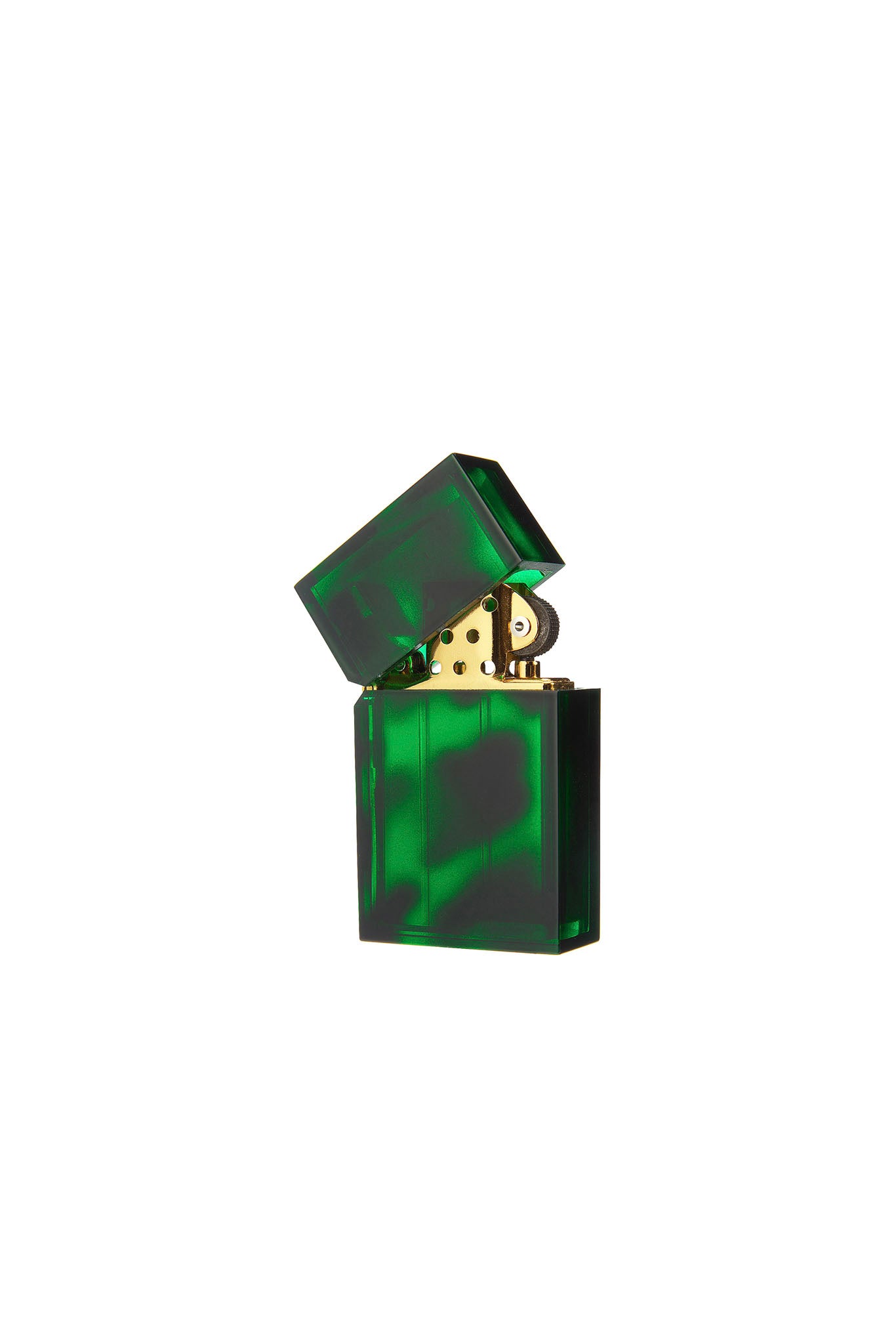 Green Hard Edge Marble Petrol Lighter