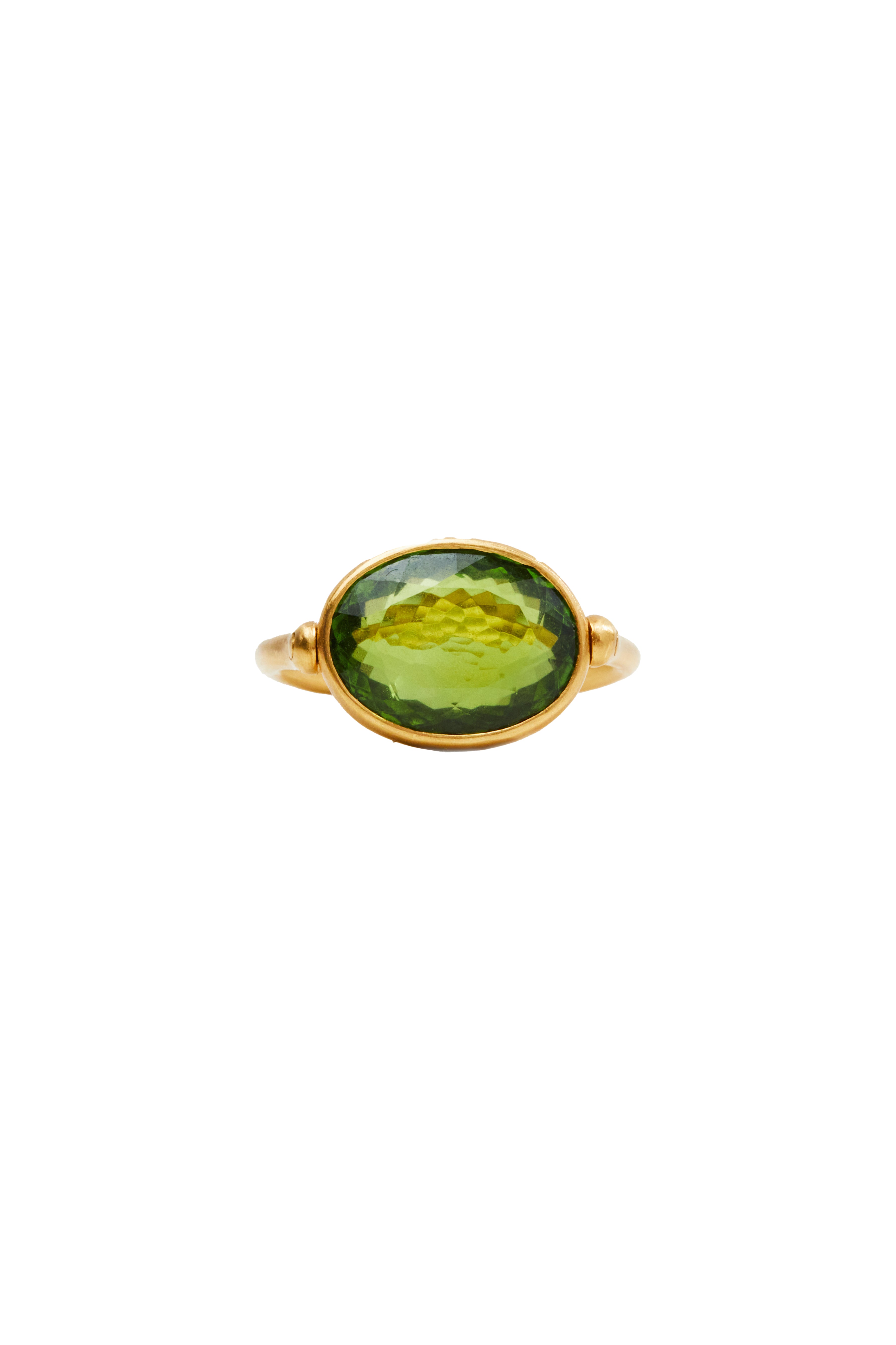 Green Tourmaline Swivel Ring