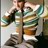 Melbourne Stripe Sweater in Rust