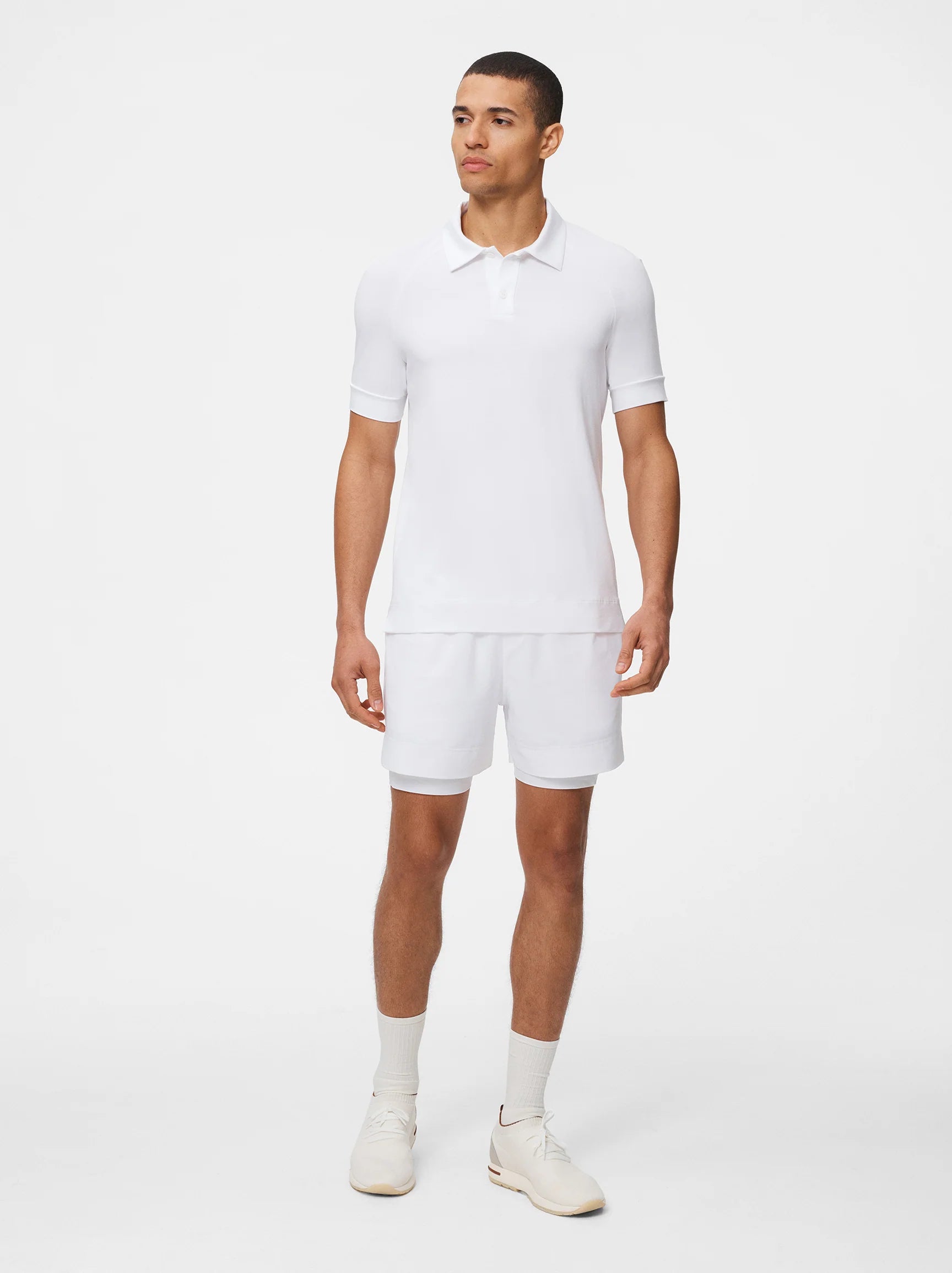 Natural Tennis Polo in White