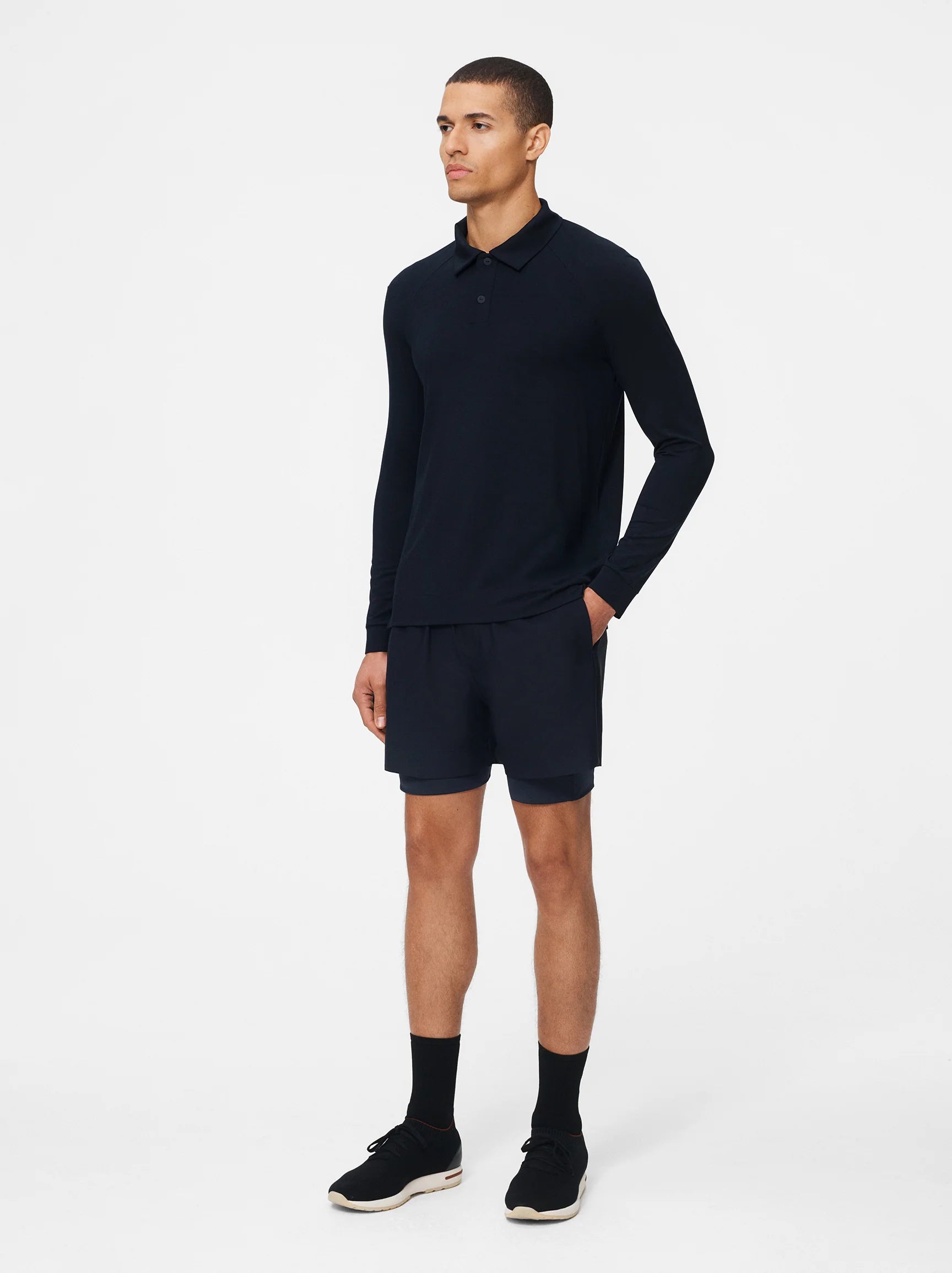 Natural Tennis Long Sleeve Polo