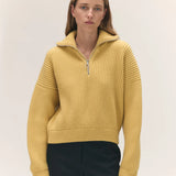Rowan Rib Half Zip in Yellow