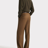 Classic Collar Shirt in Olive Silk Crepe