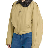 Leather collar Jacket