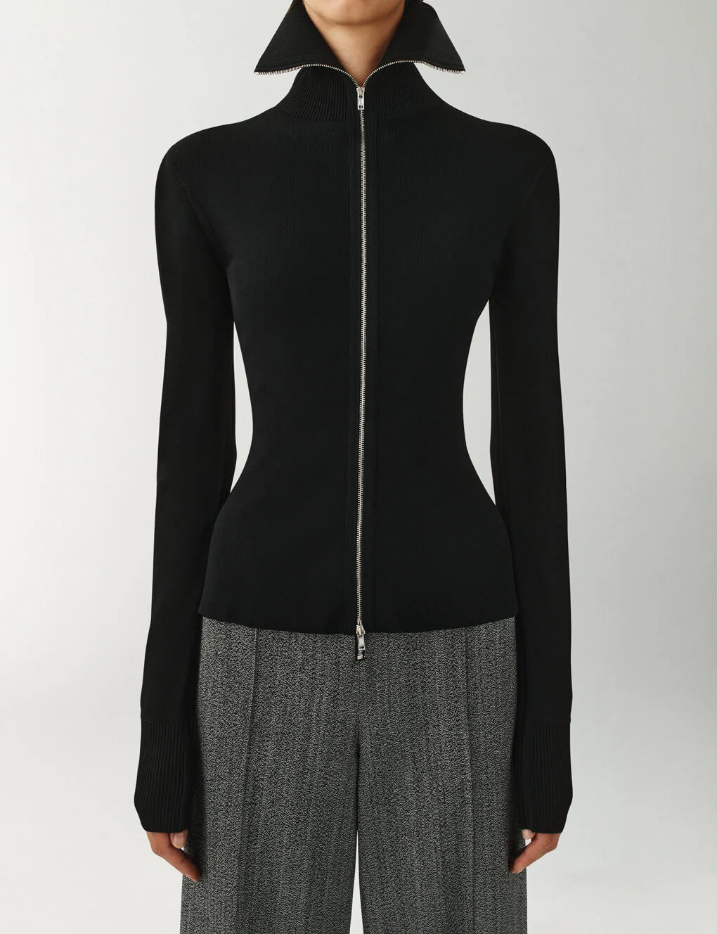The Synth Sweater In Matte Viscose in Pepper