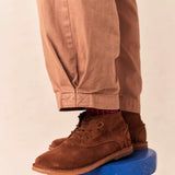 Suede Alto Boot in Marrone