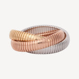 9mm Tri Color 3 Band Rolling Bracelet