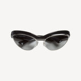 Duo Angle Cat Eye Sunglasses in Black