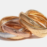 3 Band Rolling Bracelet in Yellow Gold