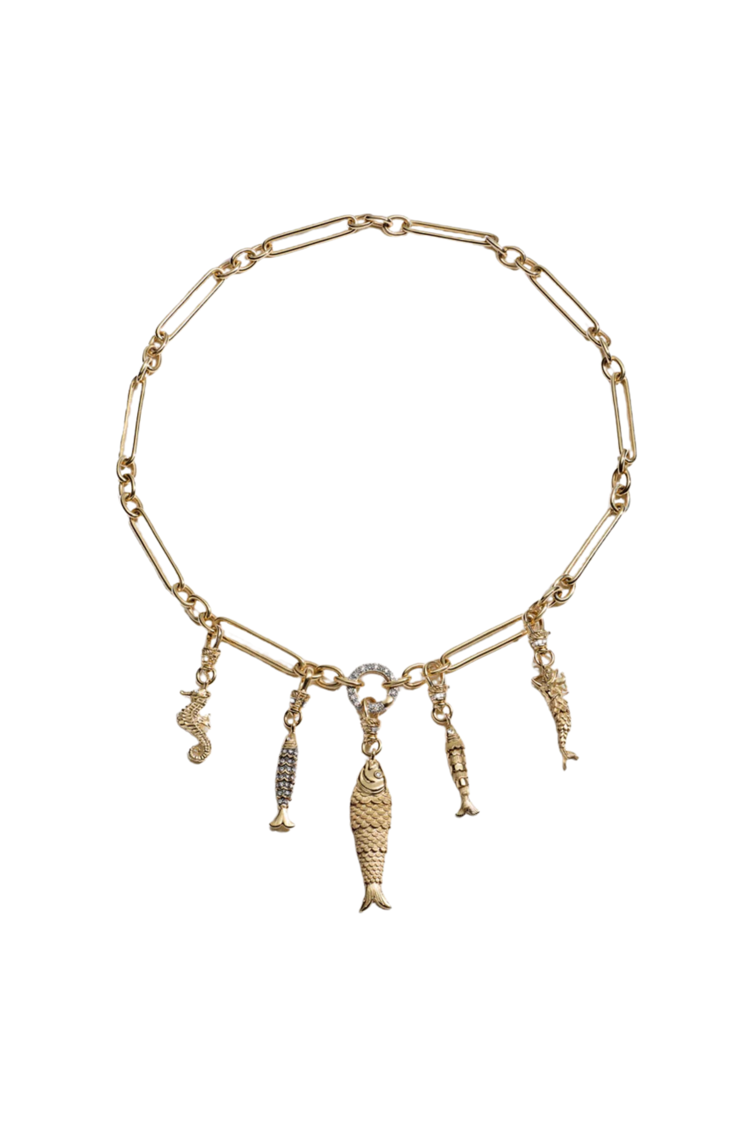 Dinky Diamond Fish Pendant