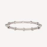 White Diamond Spring Bracelet in White Gold