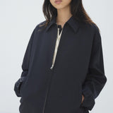 Wool Kid Mohair Hopsack Zip Blouson