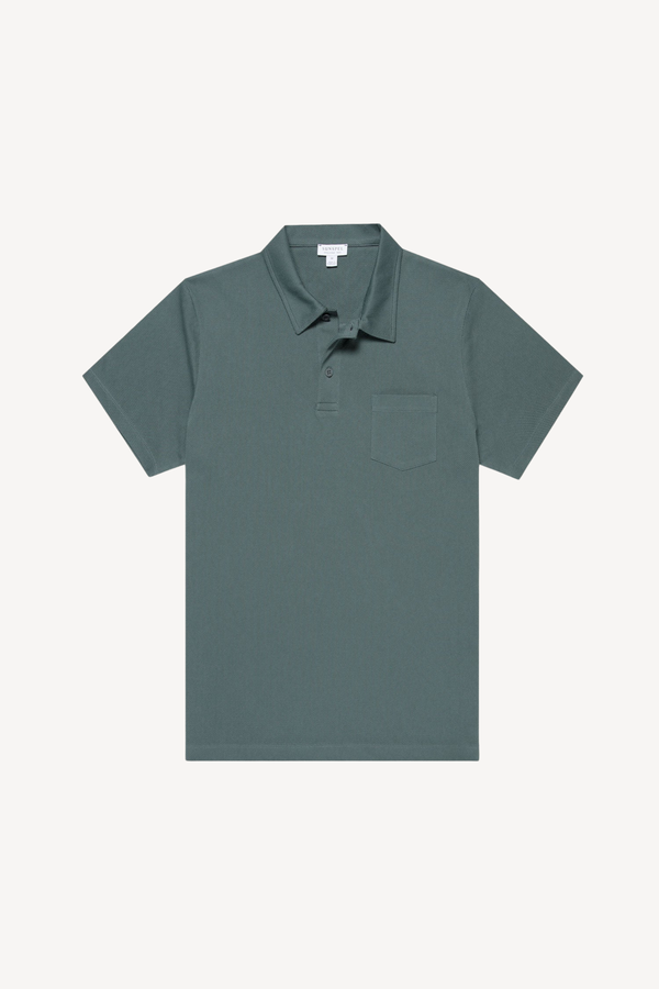 Short Sleeve Riviera Polo in Dark Petrol