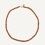 Burnt Orange Pearl Necklace