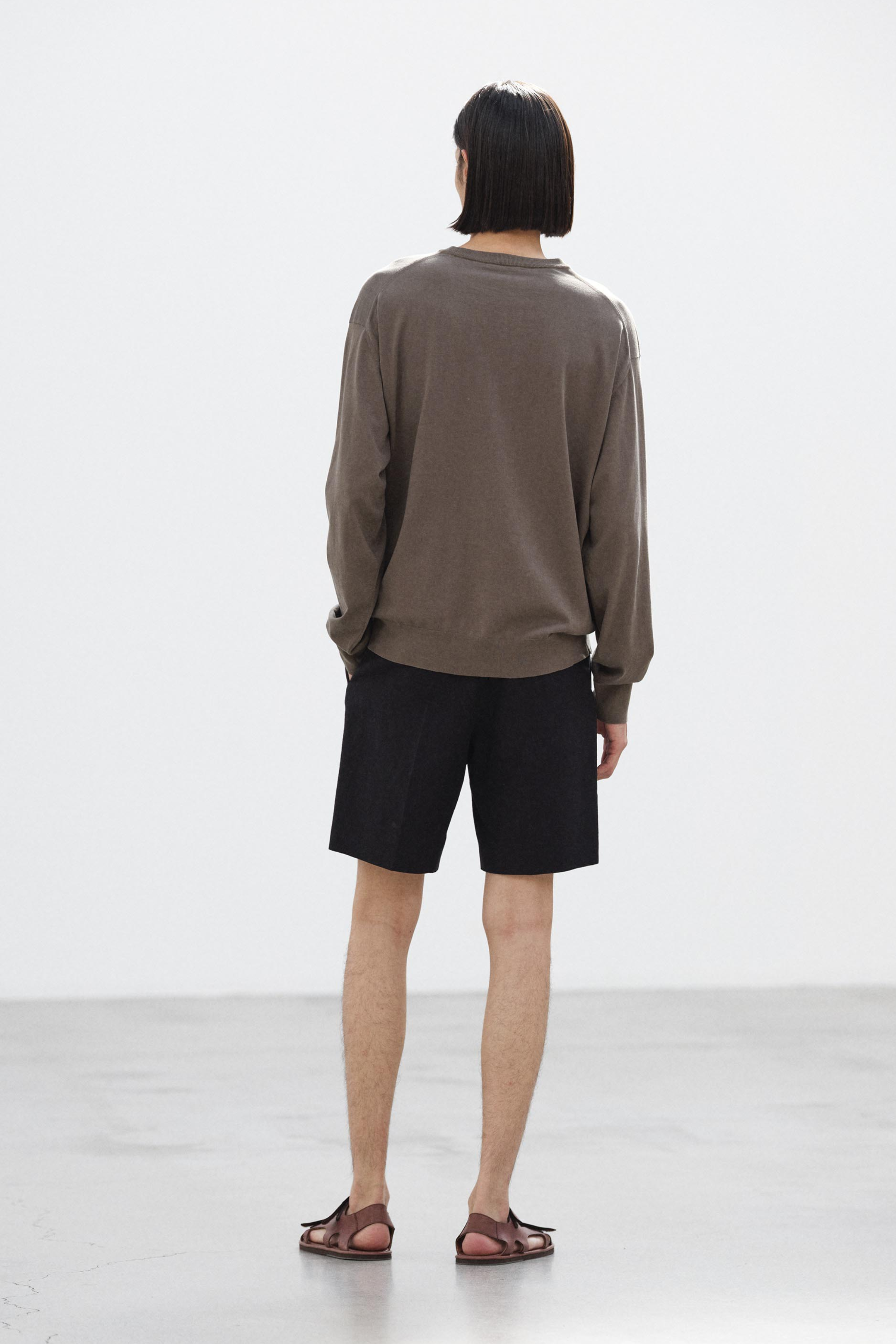 Wool Cotton Linen Shorts