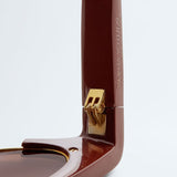 Angle Cat Eye Sunglasses in Burgundy