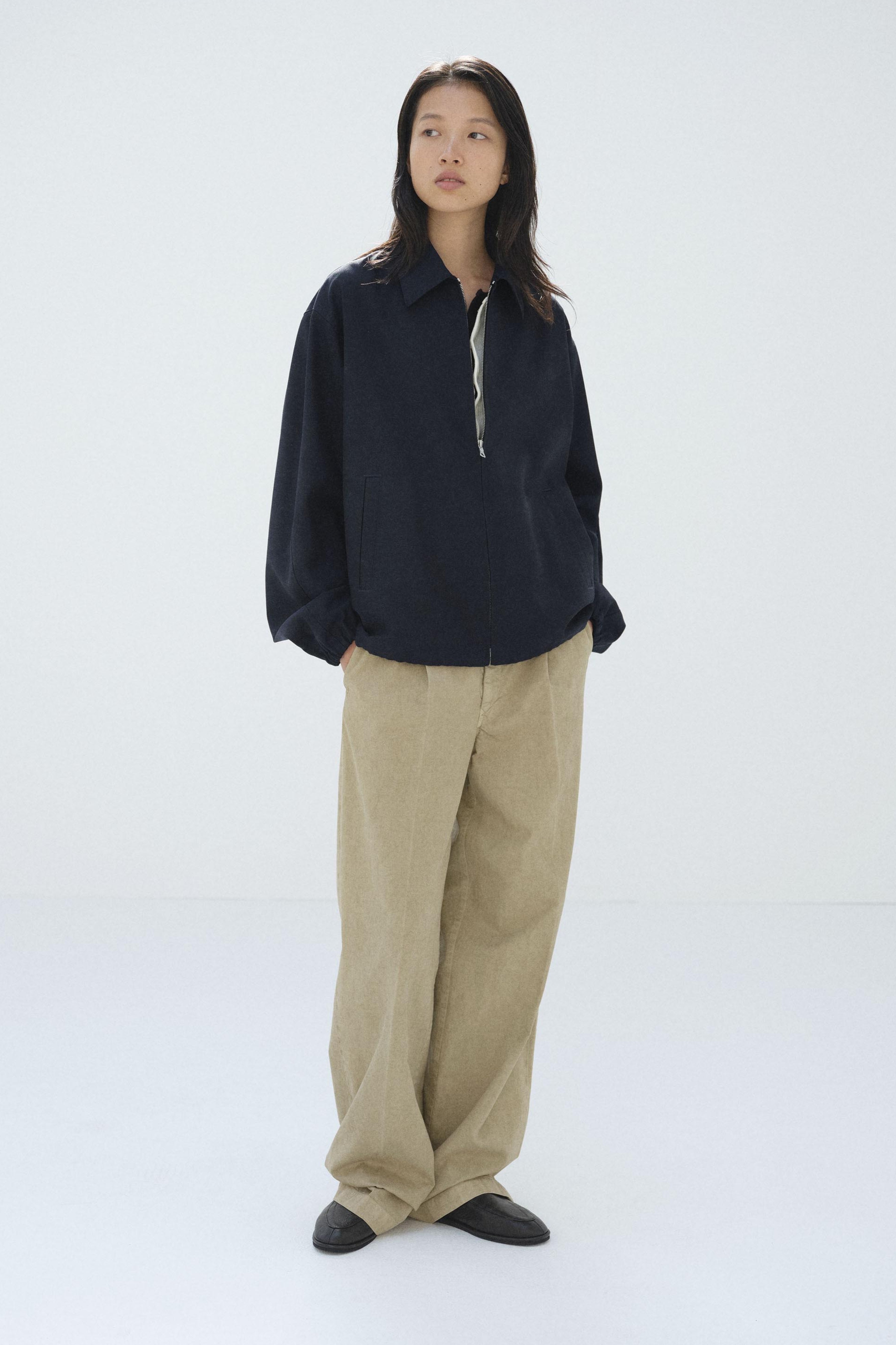 Wool Kid Mohair Hopsack Zip Blouson