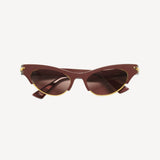 Angle Cat Eye Sunglasses in Burgundy