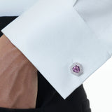 White Gold Chameleons Cufflinks
