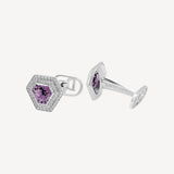 White Gold Chameleons Cufflinks