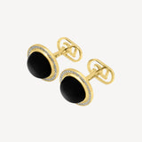 Black Moon Yellow Cufflinks