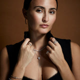 Slider Necklace In White Gold