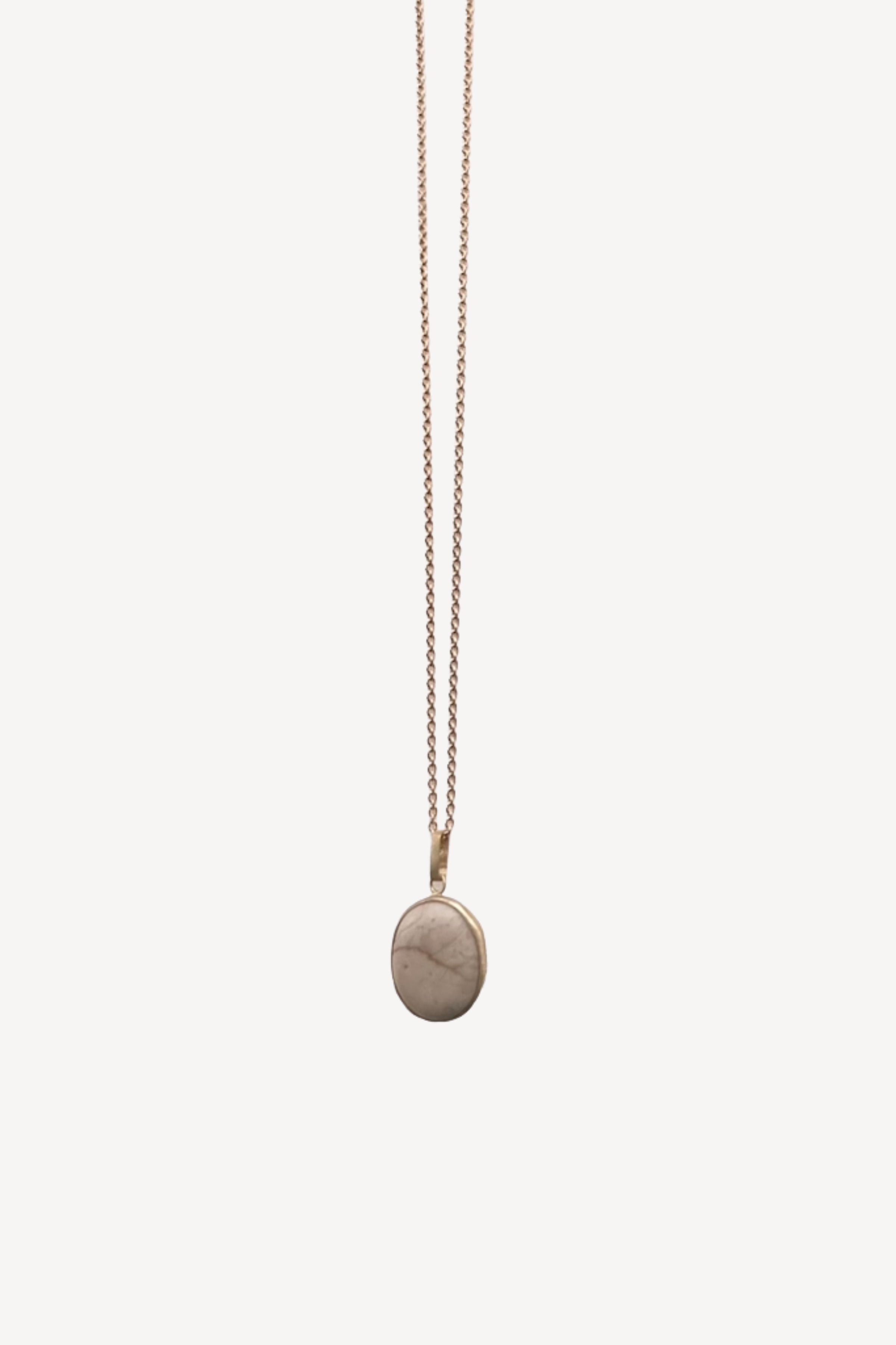 Ivory Oval Stone Necklace