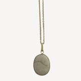 Ivory Oval Stone Necklace