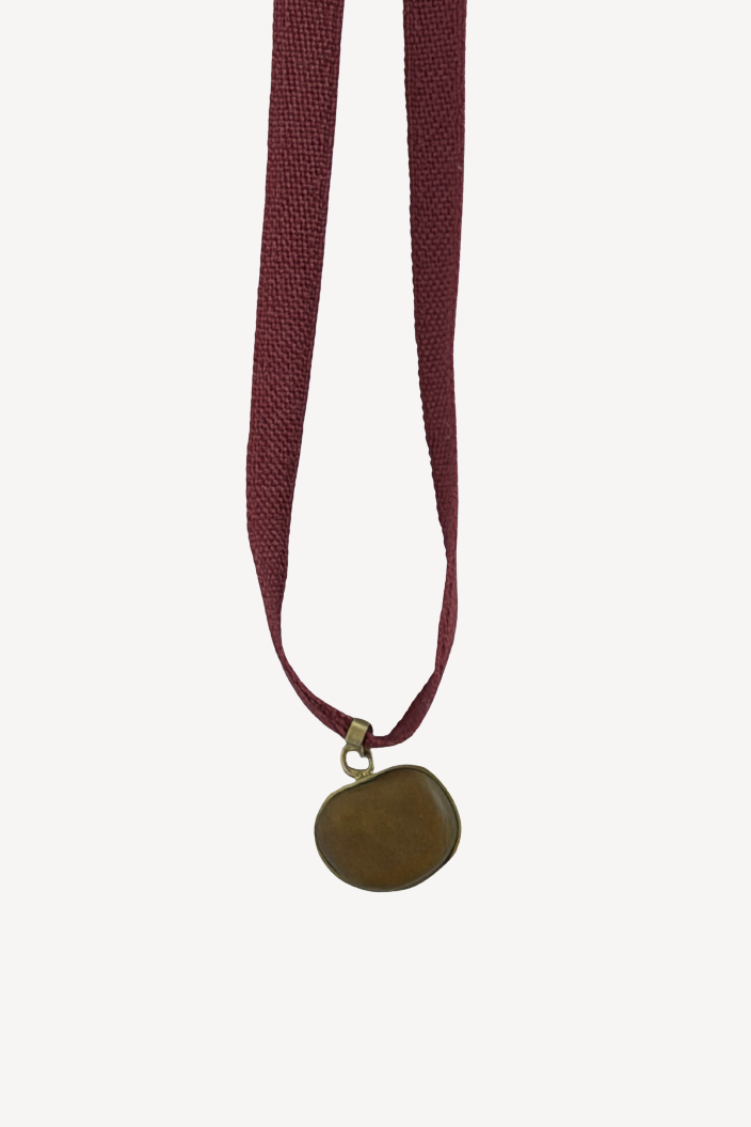 Toffee Bean Stone Necklace