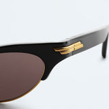 Angle Cat Eye Sunglasses in Black